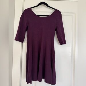 Express Fit and Flare Purple Plum Women's Dress Medium